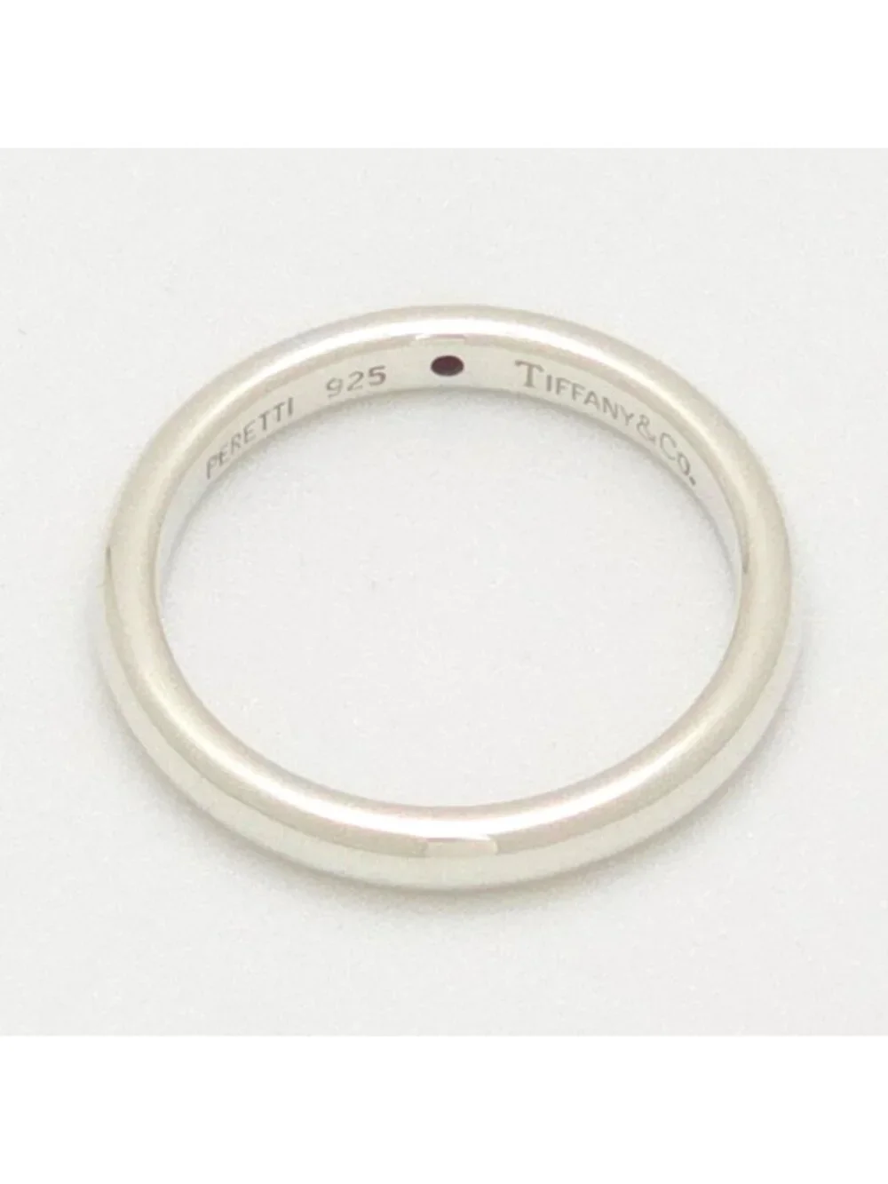 Tiffany & Co Stacking Band Ring Ruby Sterling Silver Elsa Peretti